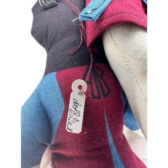 Pair of Amish Folk Art Handmade Primitive Cloth Dolls Mother & Child 17” - Picture 8 of 15